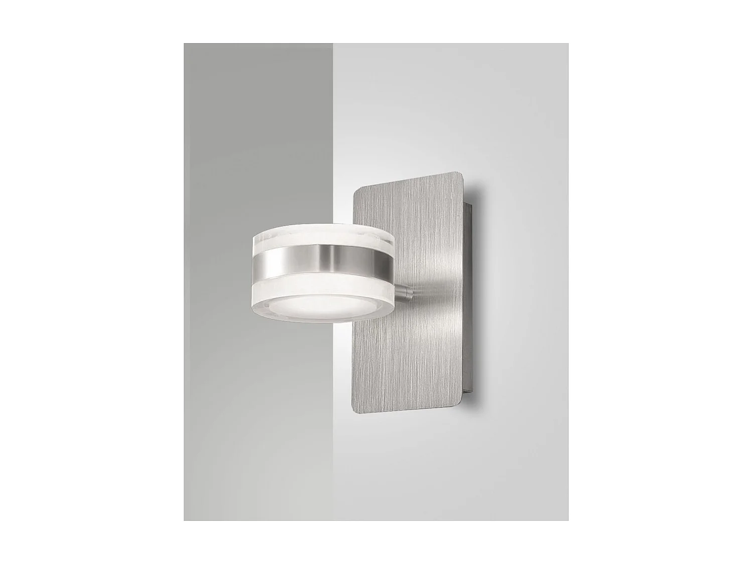 Dunk - Fabas Luce 2-Light Round Wall Lamp - 16 W Ściemnialna lampa ścienna LED - Szczotkowane aluminium