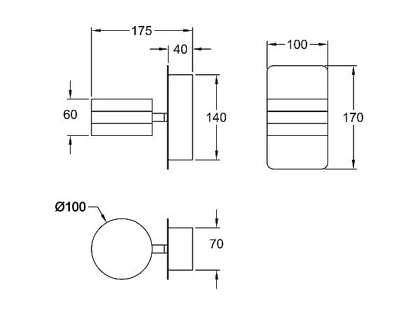 Dunk - Fabas Luce 2-Light Round Wall Lamp - 16 W Ściemnialna lampa ścienna LED - Szczotkowane aluminium