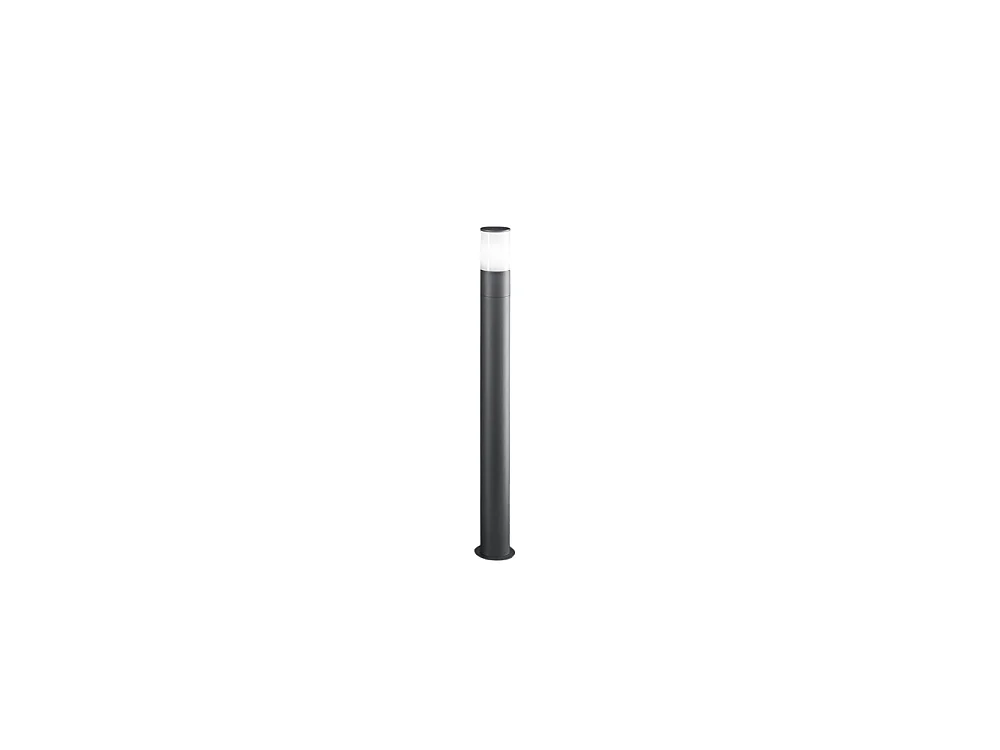 Cigar - Havepullert med 1xE27 Max 20W IP54 pære, malet aluminium, udendørs pullert, antracit, højde 90 cm - Perenz