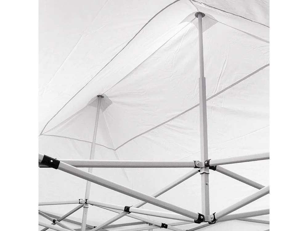 3 x 4,5 m großer, weißer Faltpavillon mit wasserdichter PVC-Beschichtung