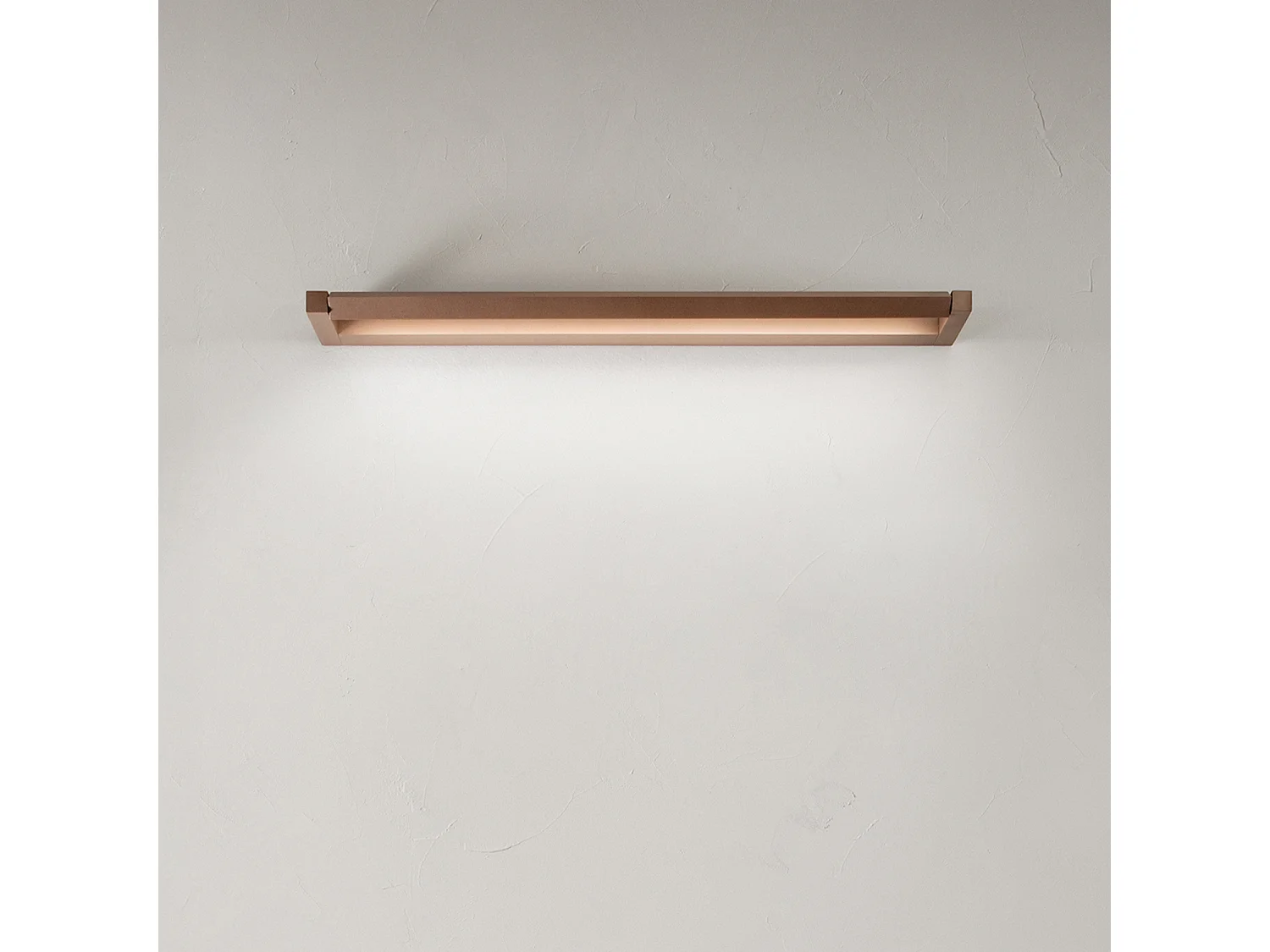 Applique murale LED Slim 24 W, CCT 2700 K-4000K, L. 79,2 cm, Orientable, 1920 lm, IP20 - Perenz - Marron métallisé