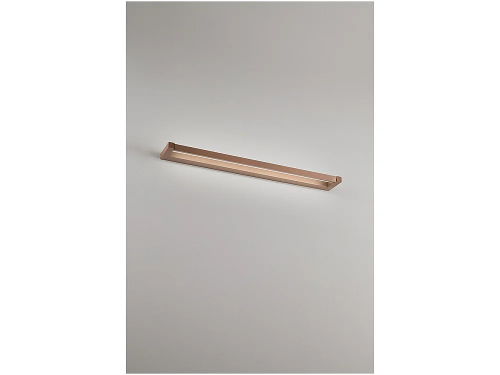 Applique murale LED Slim 24 W, CCT 2700 K-4000K, L. 79,2 cm, Orientable, 1920 lm, IP20 - Perenz - Marron métallisé