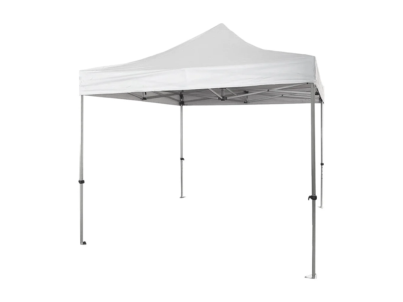 Professioneller, faltbarer Aluminium-Pavillon mit sechseckiger Struktur, Market-Pro 3x3, weiß, wasserdicht