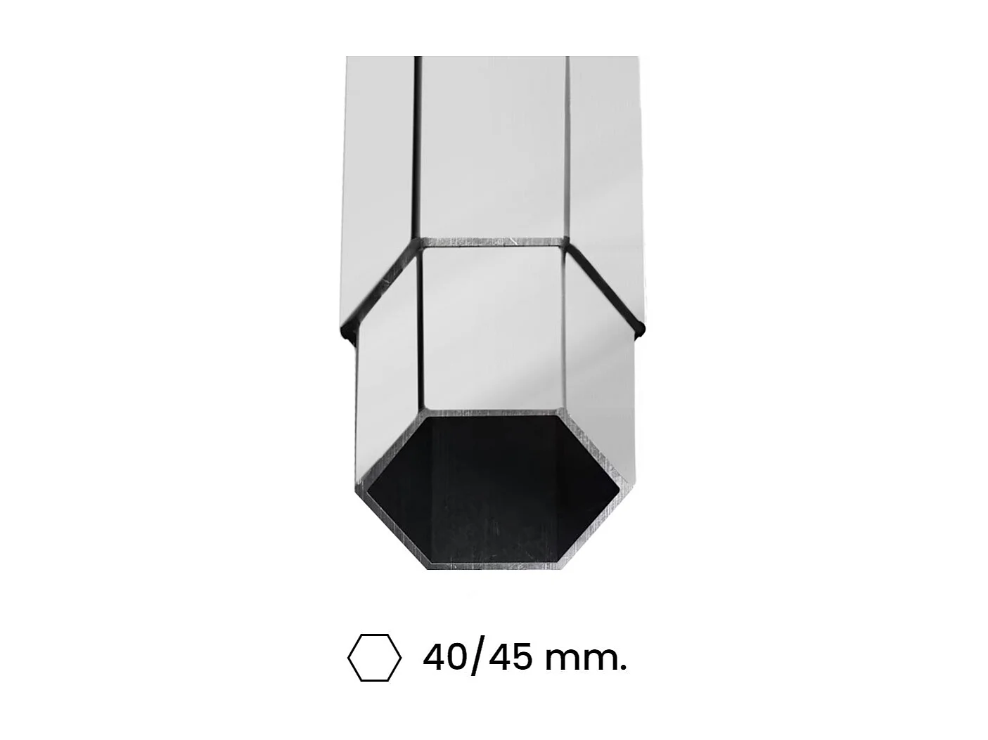 Professioneller, faltbarer Aluminium-Pavillon mit sechseckiger Struktur, Market-Pro 3x3, weiß, wasserdicht