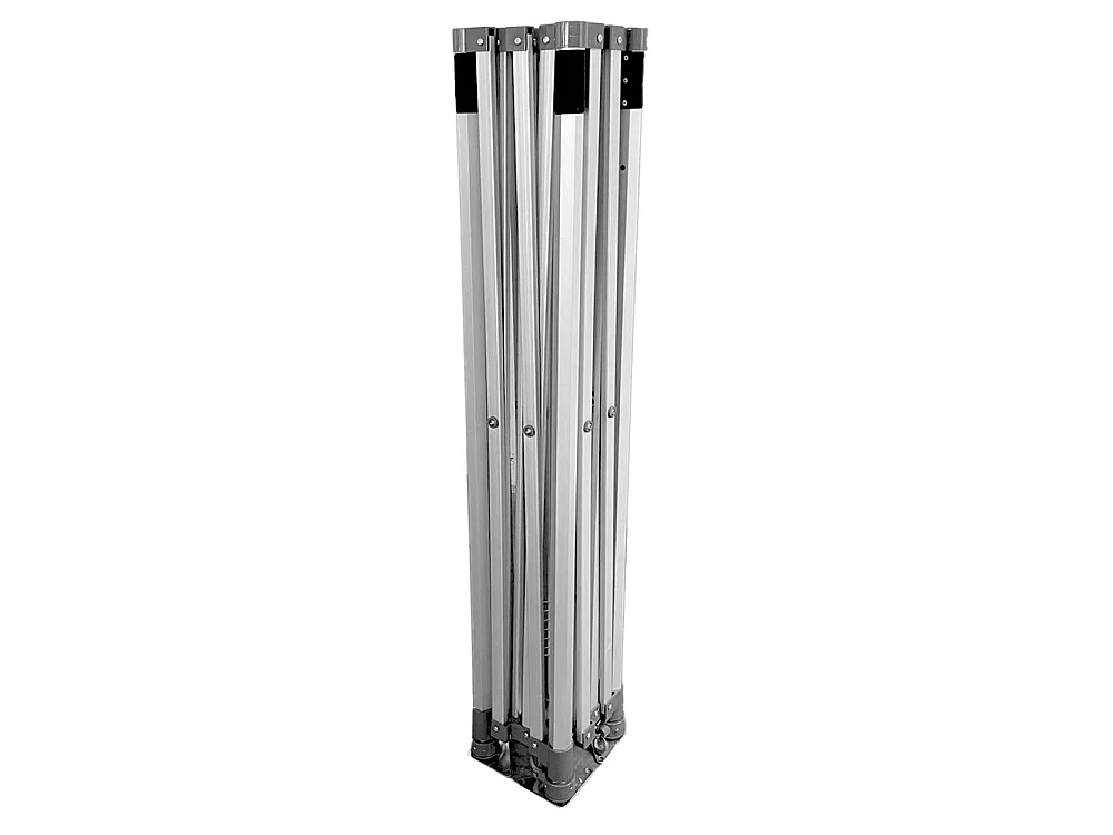 Professioneel opvouwbaar aluminium tuinpaviljoen met zeshoekige structuur, Market-Pro 3X3, wit, waterdicht
