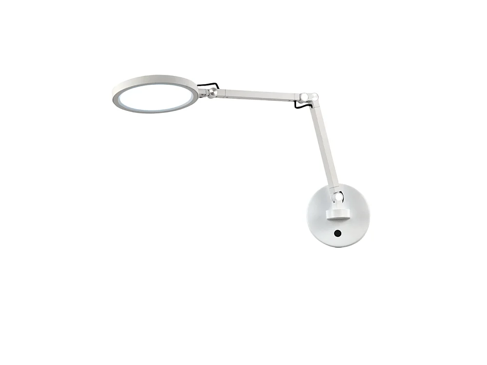 Regina - Fabas Luce Ronde Verstelbare Wandlamp - 9W Dimbare LED Wandlamp CCT (3000K 4000K 5000K 6000K) - Aluminium