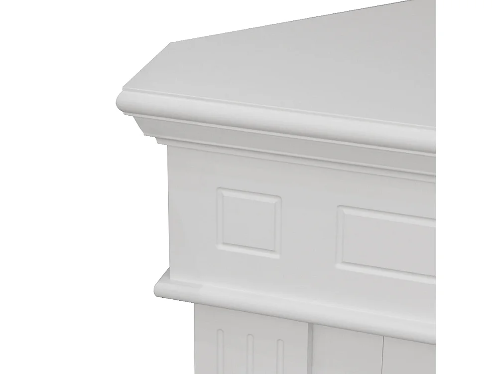 Revestimiento de madera para chimenea de esquina, 110 x 63 x 102 cm, color blanco Ford