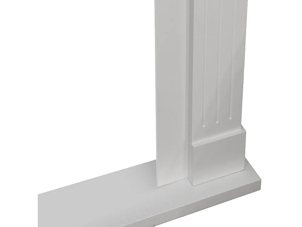 Revestimiento de madera para chimenea de esquina, 110 x 63 x 102 cm, color blanco Ford