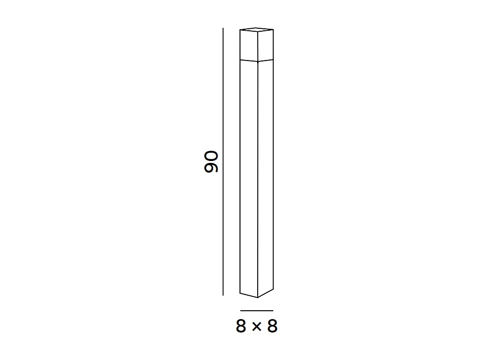 Tower - Tuinpaal met 1xE27 Max 20W IP54 lamp, gelakt aluminium, buitenpaal, lichtgrijs, hoogte 90 cm - Perenz