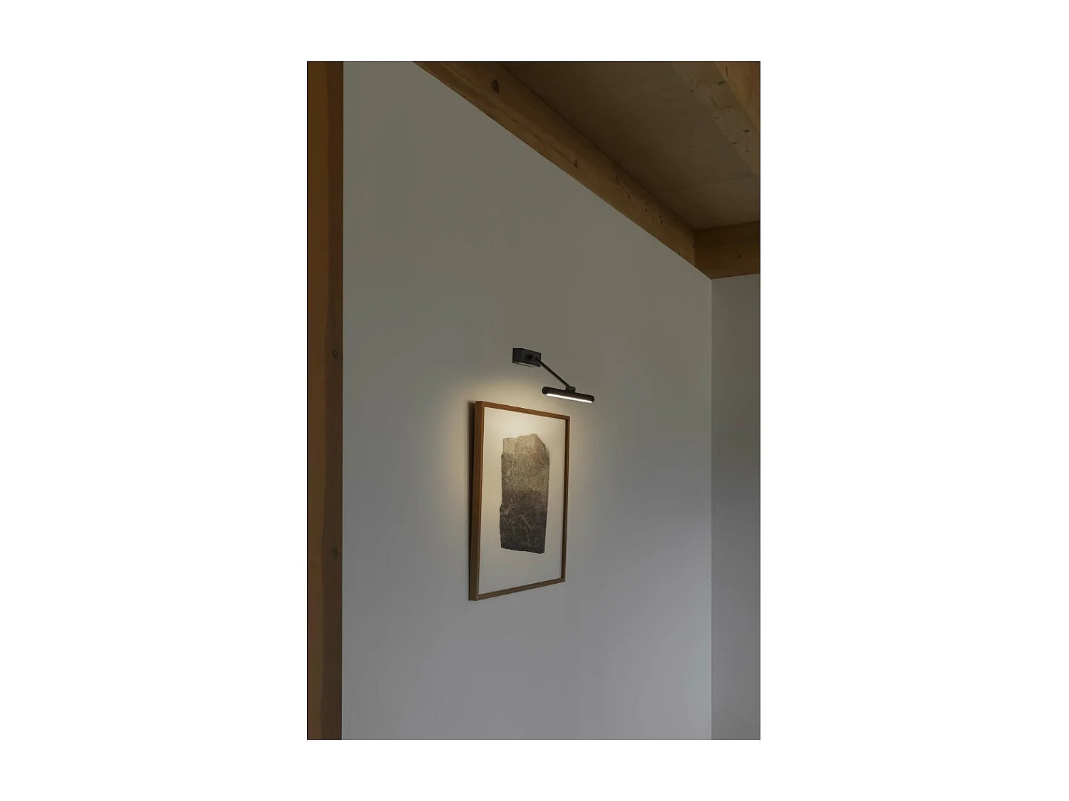 Applique murale Faro Barcelona - Magritte 300, LED 6W 3000K - Orientable, pour tableau, 380 lm - Nickel