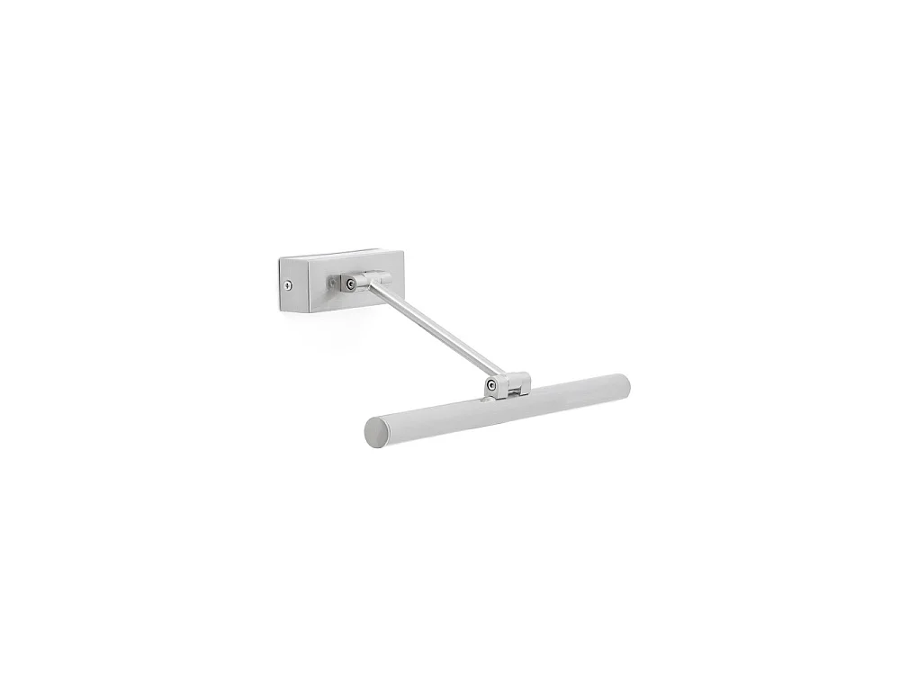 Applique murale Faro Barcelona - Magritte 300, LED 6W 3000K - Orientable, pour tableau, 380 lm - Nickel