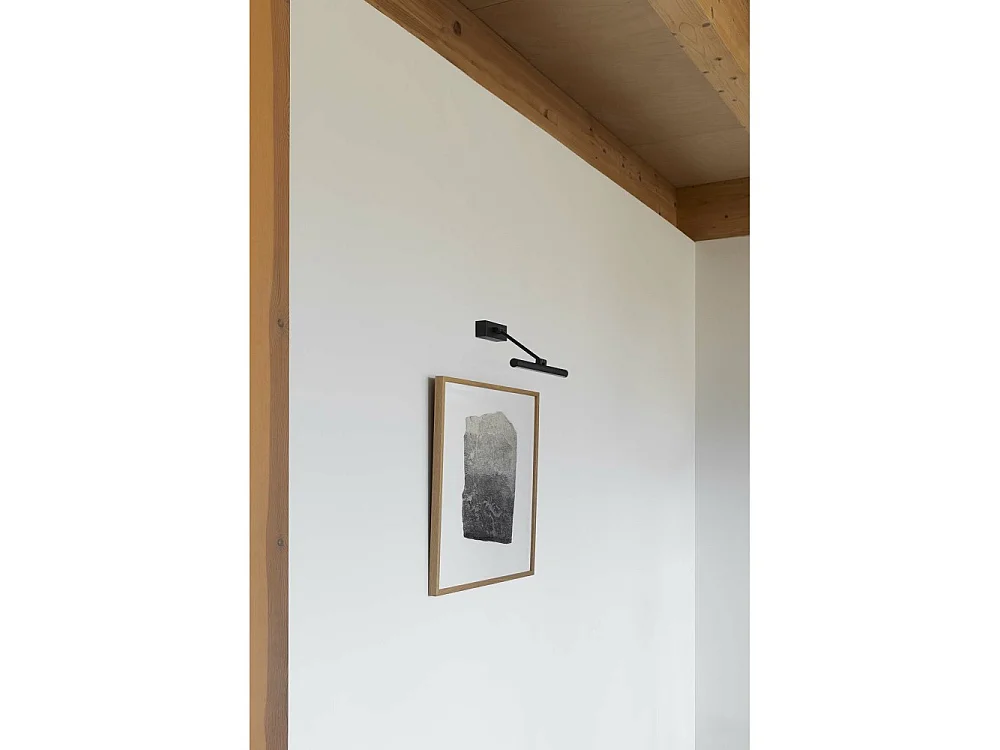 Applique murale Faro Barcelona - Magritte 300, LED 6W 3000K - Orientable, pour tableau, 380 lm - Nickel