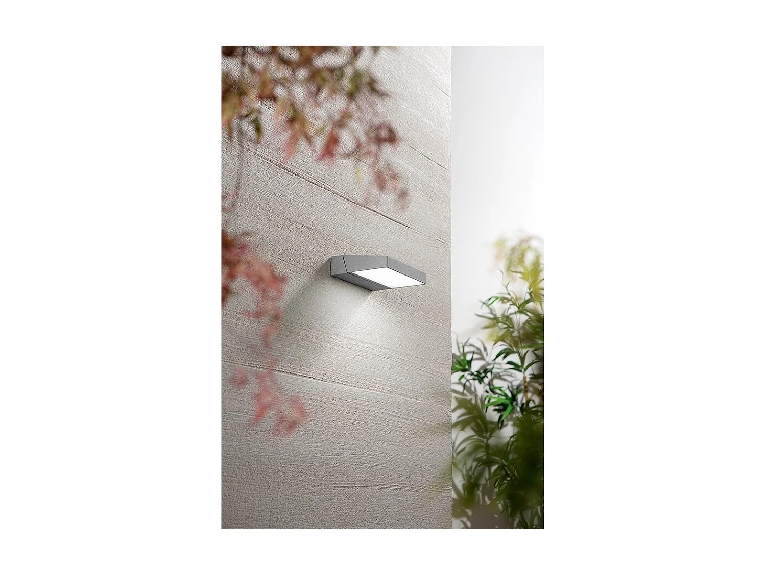 Giro - Applique murale LED 14W 3000K, orientable à 340, 1120 lm, IP54, 15x5x16 cm, gris clair - Perenz