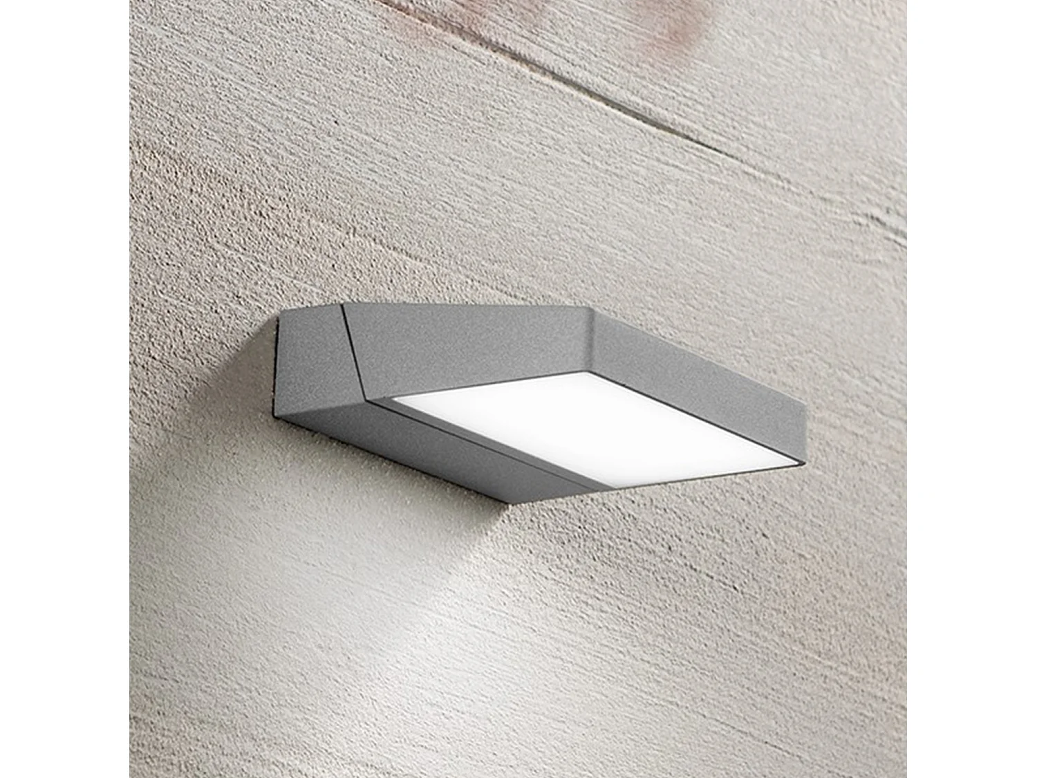 Giro - Applique murale LED 14W 3000K, orientable à 340, 1120 lm, IP54, 15x5x16 cm, gris clair - Perenz