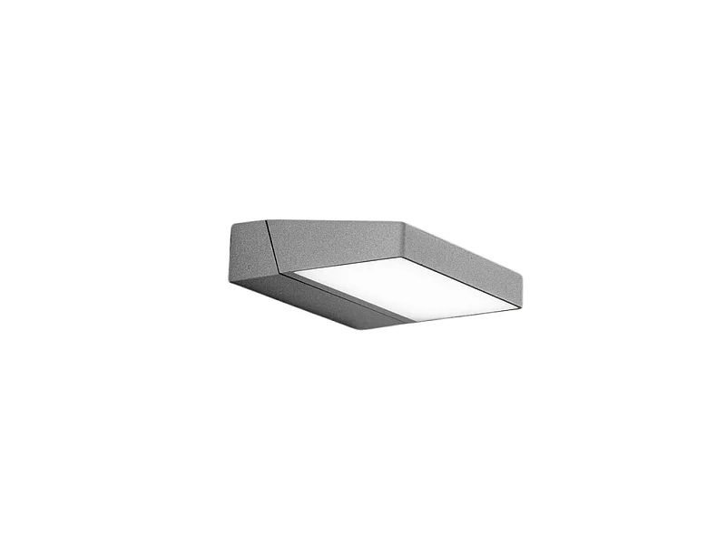 Giro - Applique murale LED 14W 3000K, orientable à 340, 1120 lm, IP54, 15x5x16 cm, gris clair - Perenz