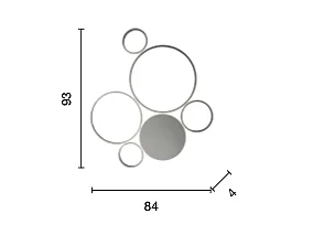 Lámpara de techo LED Pois-Silver
