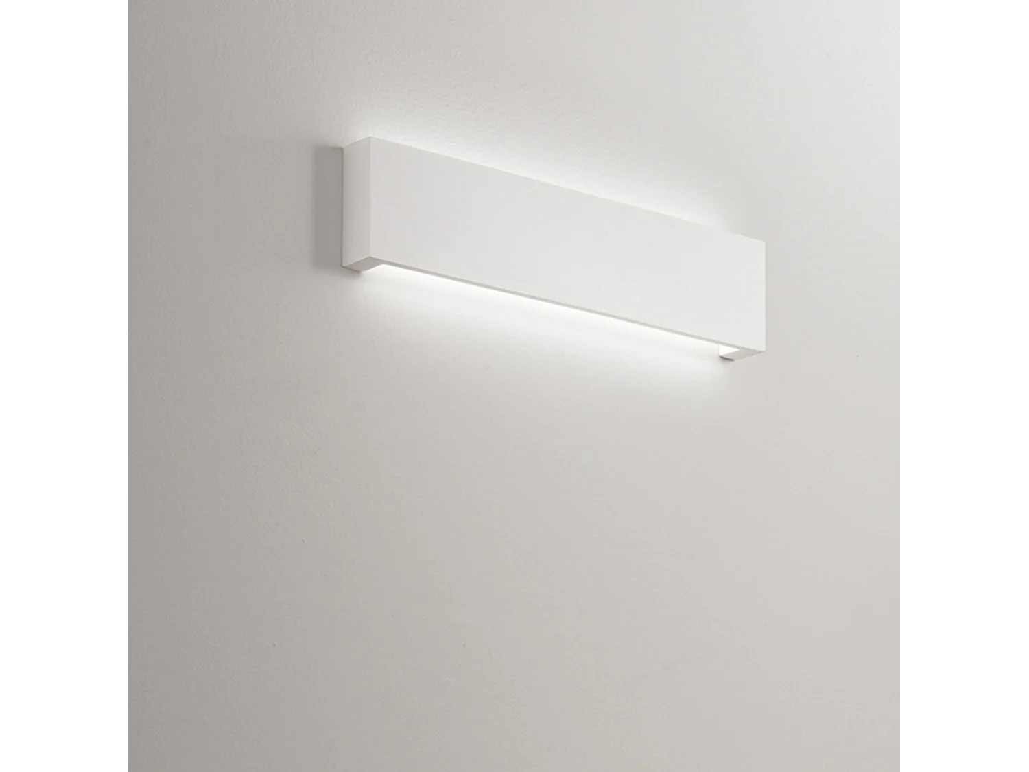 Væg - 12W LED væglampe, kan males i mat hvid gips, 3000K, 960lm, farvebar diffuser - Perenz - Hvid