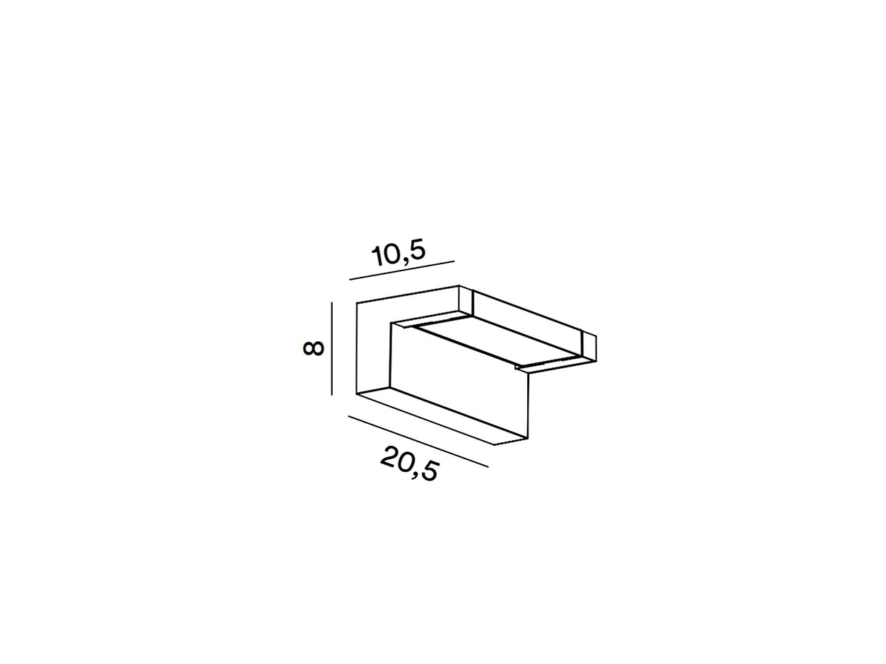 Display - 20W LED væglampe CCT 3000K-4000K, 340° justerbar, 1750 lm, IP65, 20,5 cm, lysegrå - Perenz
