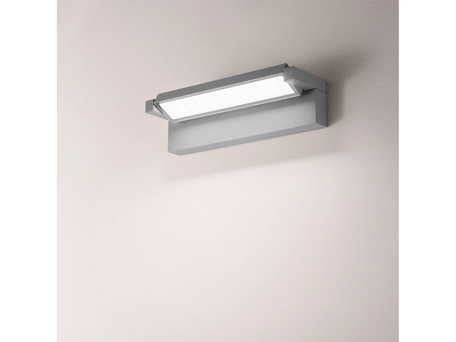 Display - 36W LED Wall Light CCT 3000K-4000K, 340° Adjustable, 2900 lm, IP65, 36cm, Light Grey - Perenz