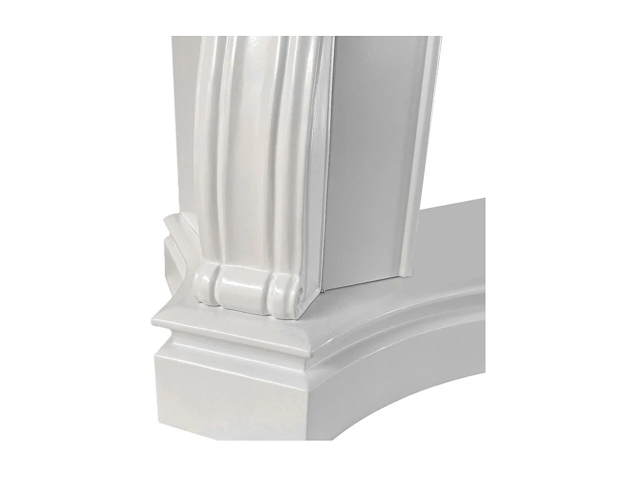 Revestimiento de madera para marco de chimenea L123xD39xH100 Blanco París