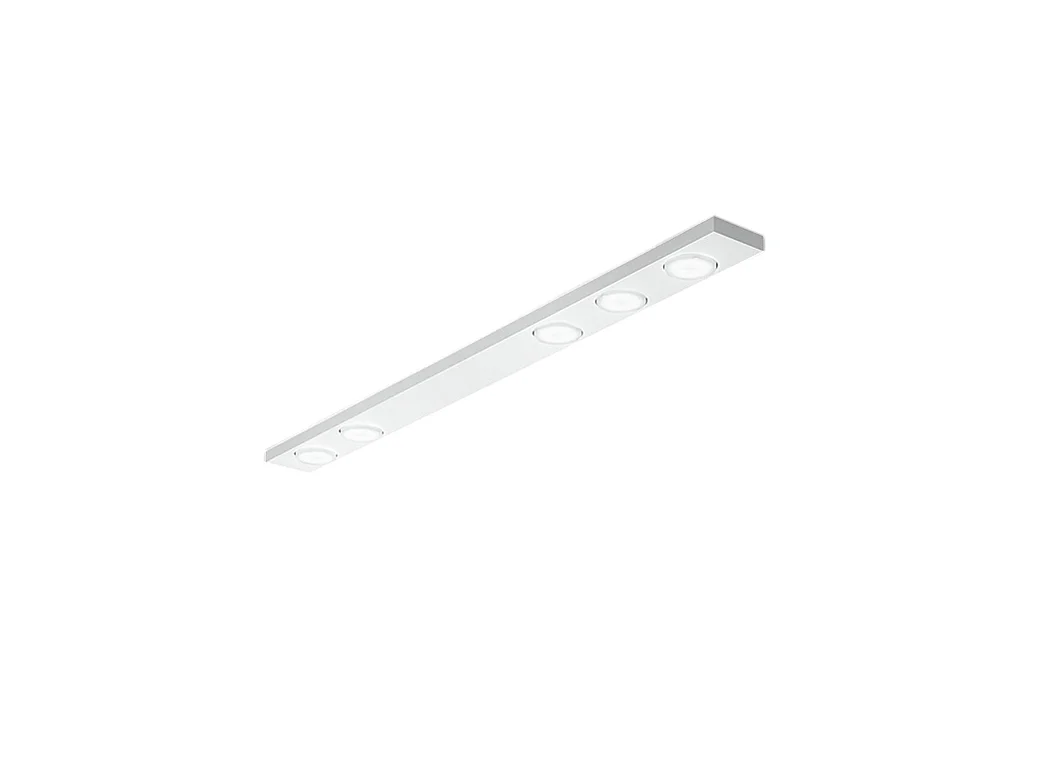 Botón - Plafón LED 5xGX53 máx. 15 W, Rectangular 120x10 cm, Metal Pintado, IP20 - Perenz - Blanco