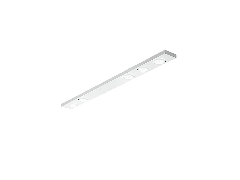 Botón - Plafón LED 5xGX53 máx. 15 W, Rectangular 120x10 cm, Metal Pintado, IP20 - Perenz - Blanco