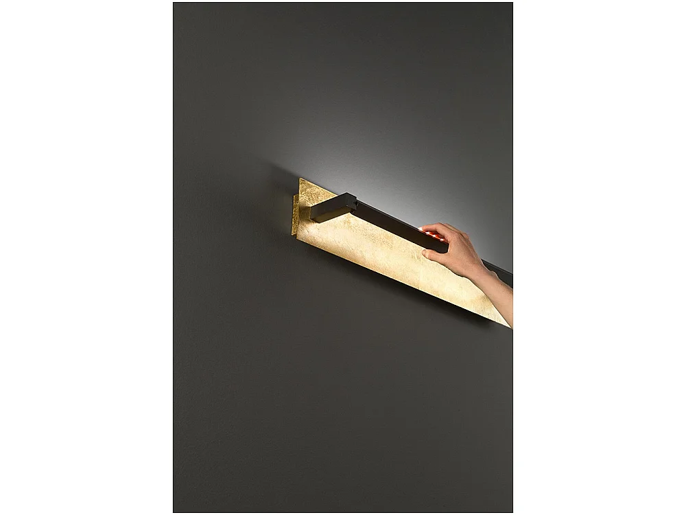 Foglia - 18W LED væglampe, CCT 2700K-4000K, L.63 cm, 340° justerbar, 1440 lm, IP20 - Perenz - Gold Leaf