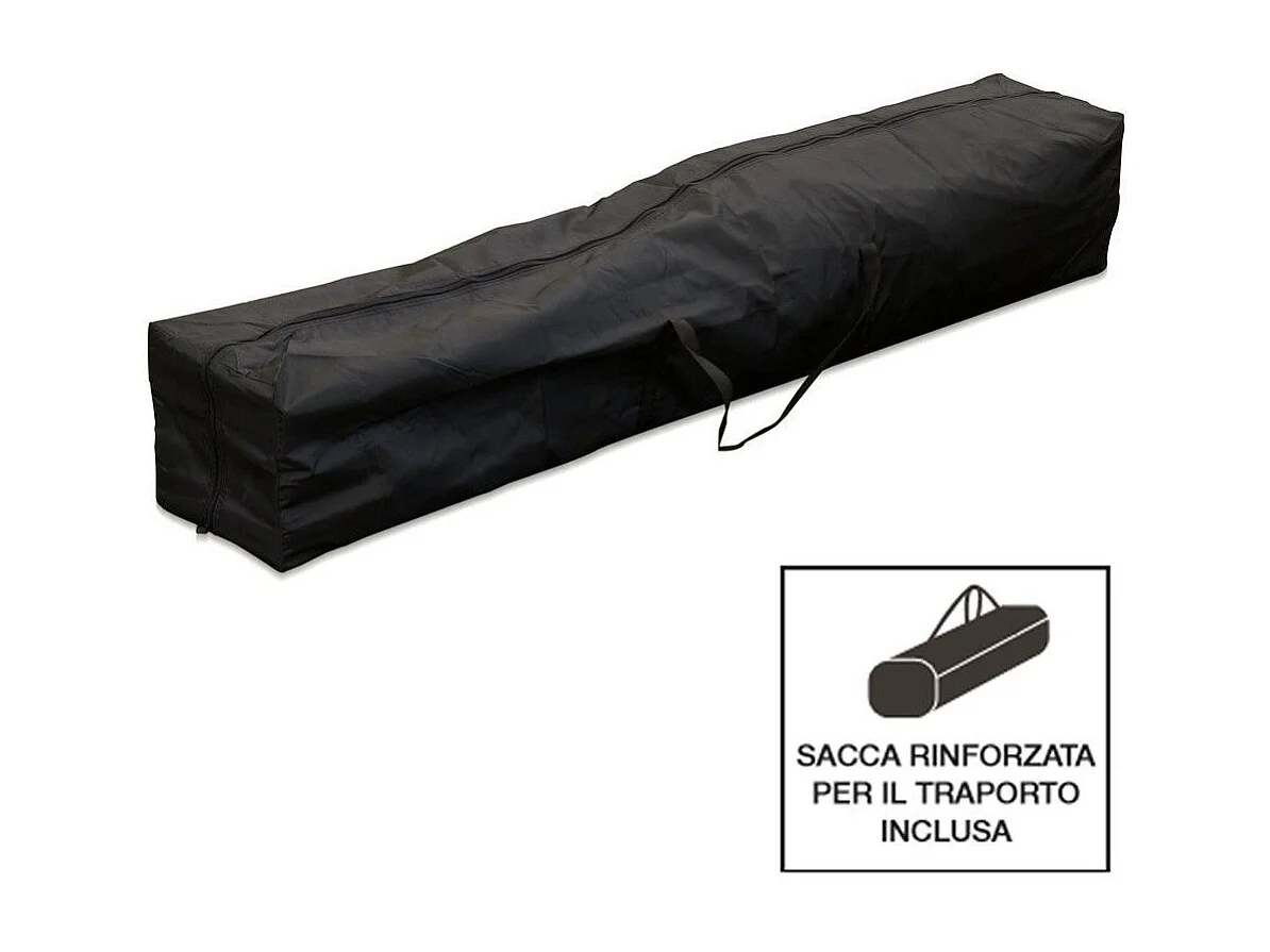 3 x 3 zwarte opvouwbare partytent, bekleed met waterdicht PVC