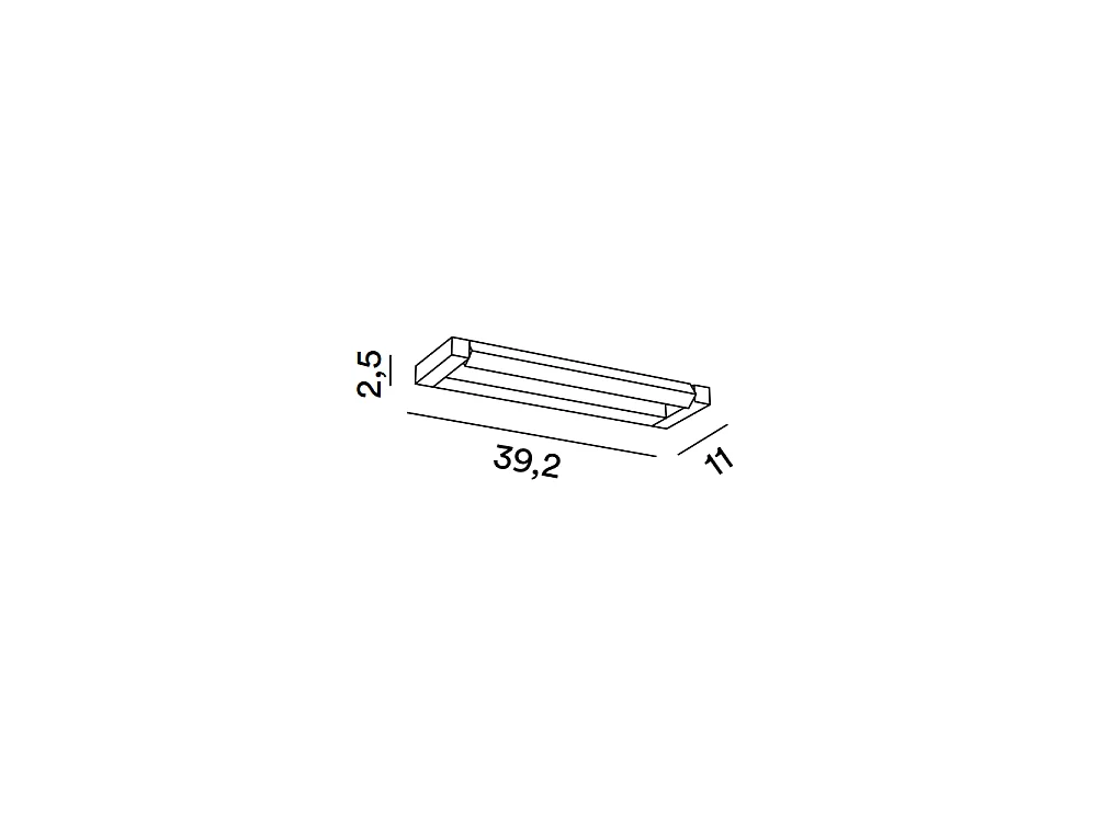 Slim - 12W LED væglampe, CCT 2700K-4000K, L.39,2 cm, Justerbar, 960 lm, IP20 - Perenz - Guld