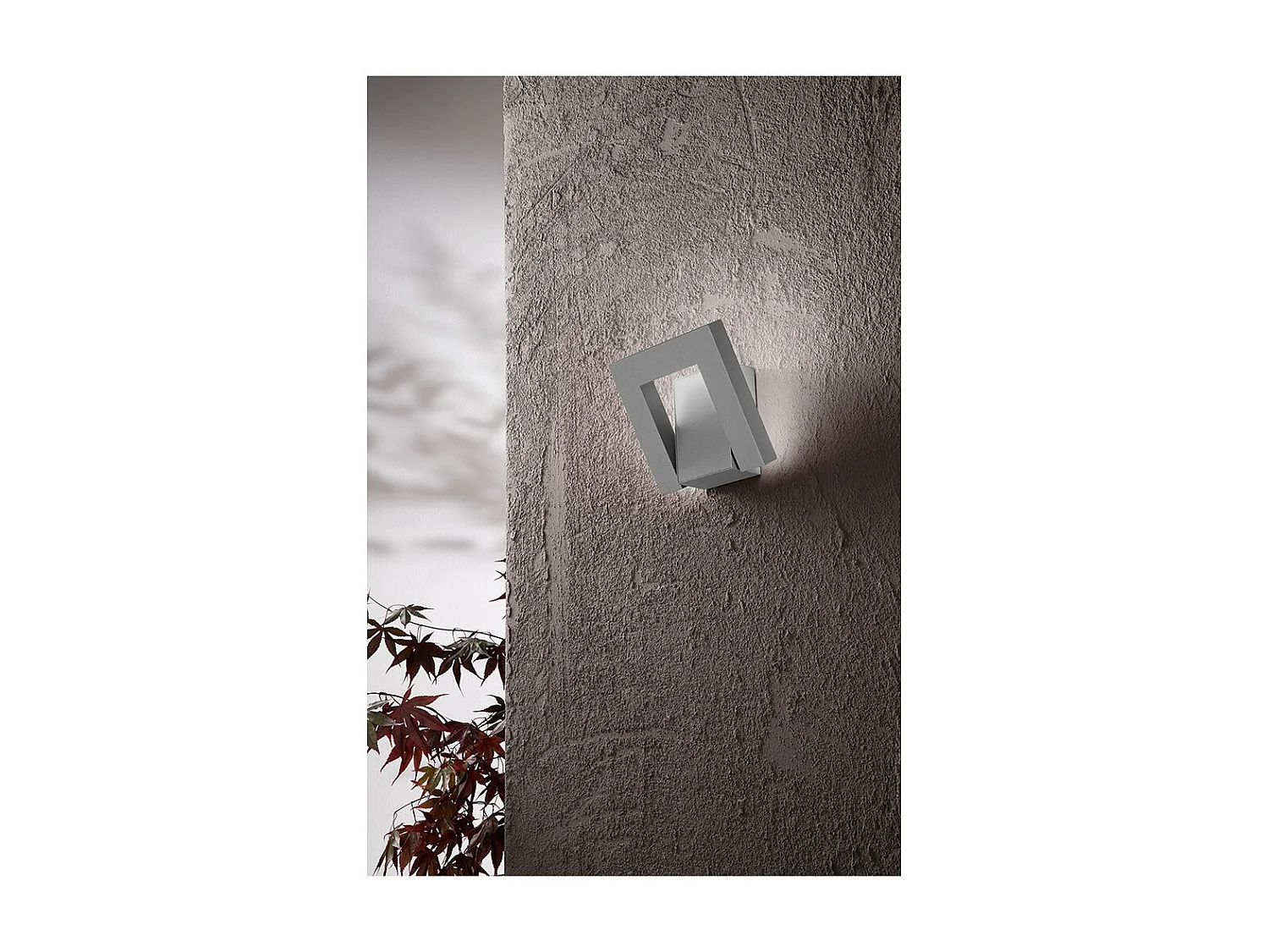 Leva - 12W LED wandlamp, CCT 3000K-4000K, 340° verstelbaar, 960 lm, IP54, Cementgrijs - Perenz