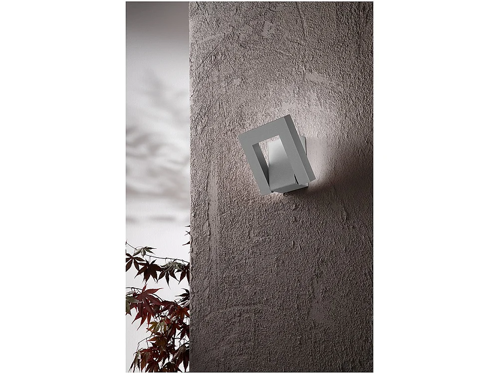Leva - 12W LED wall light, CCT 3000K-4000K, 340° adjustable, 960 lm, IP54, Cement Grey - Perenz