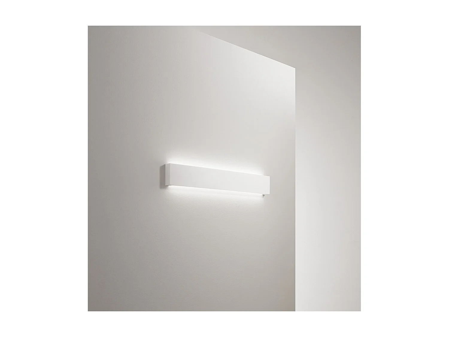 Aplique de pared LED de 18 W, pintable en yeso blanco mate, 3000 K, 1440 lm, difusor coloreable - Perenz - Blanco