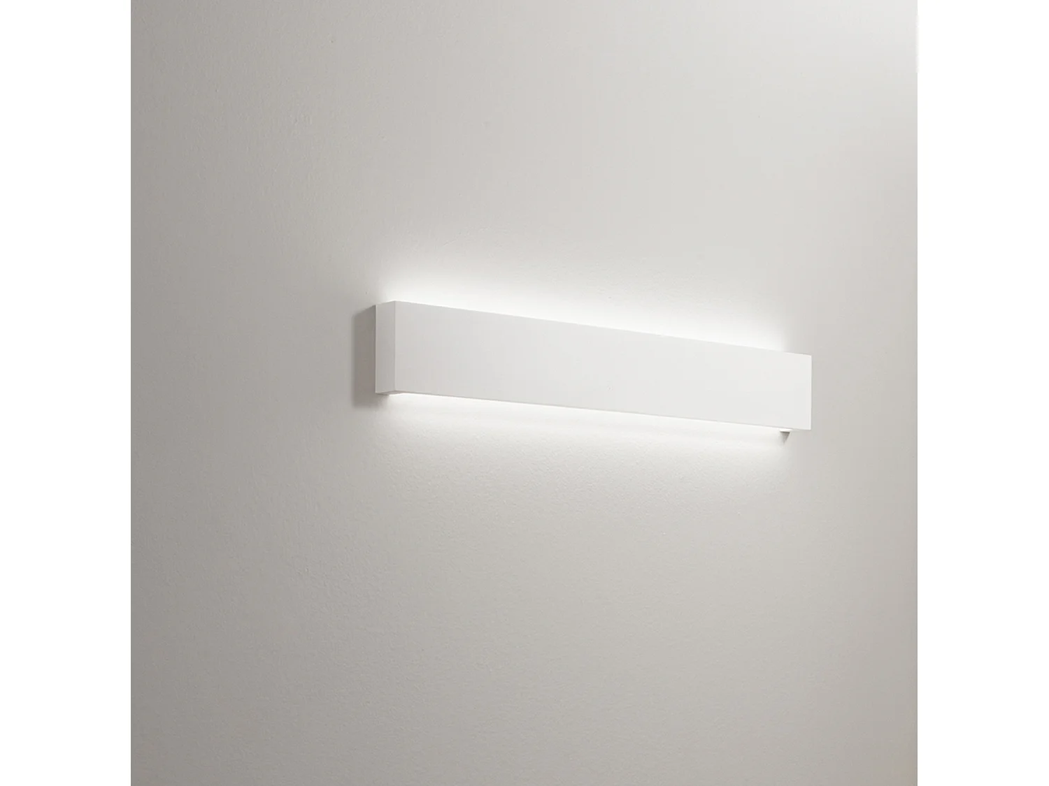 Væg - 18W LED væglampe, kan males i mat hvid gips, 3000K, 1440lm, farvebar diffuser - Perenz - Hvid