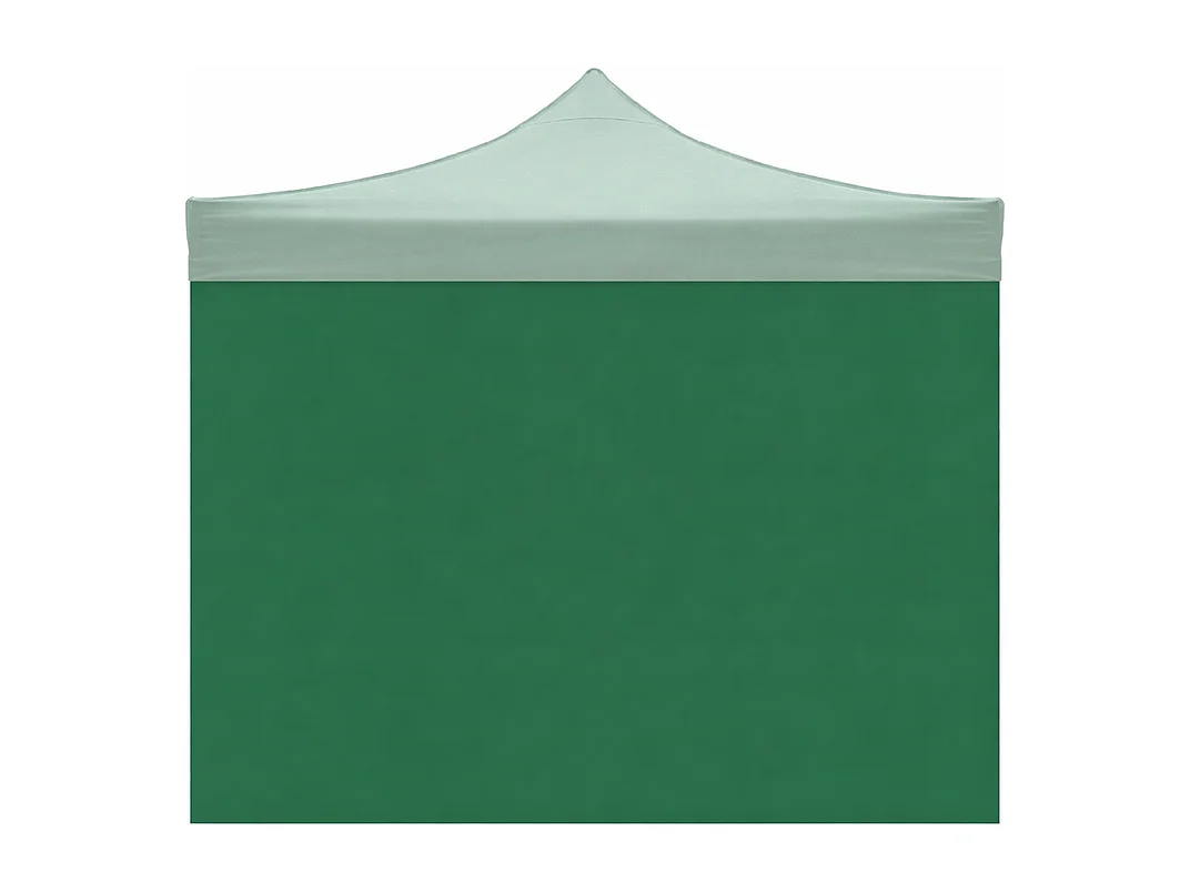 Waterdichte groene zijbekleding van 3x2 meter voor een opvouwbare partytent van 3x3 meter.