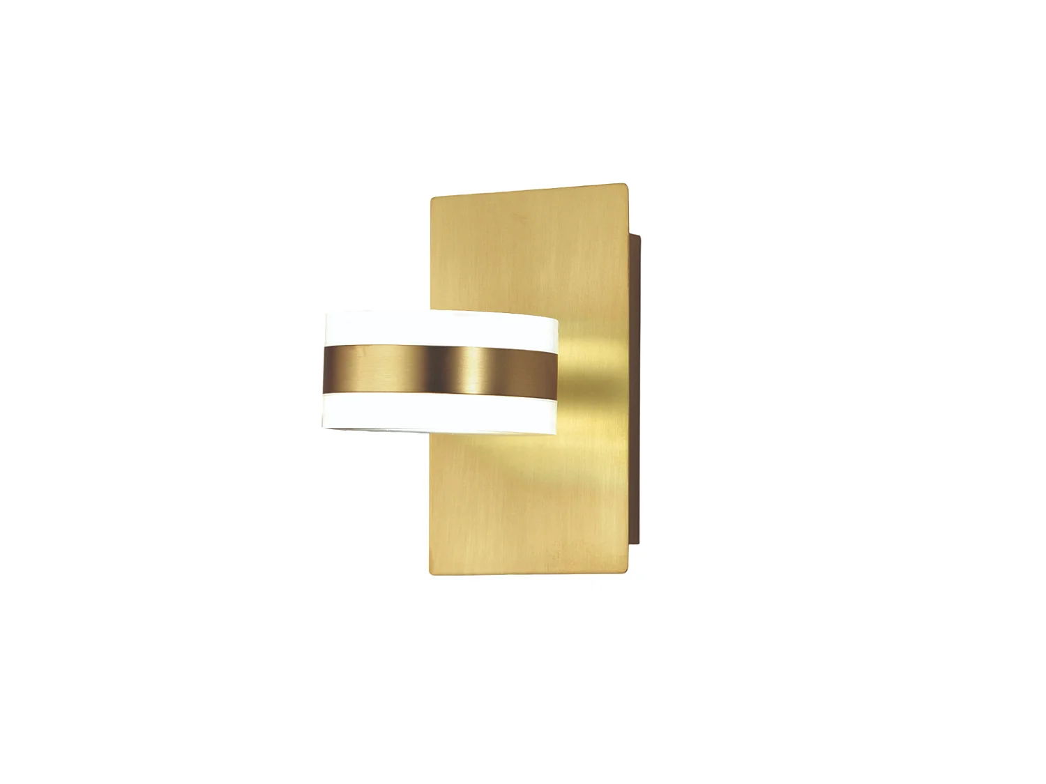 Dunk - Applique murale ronde Fabas Luce 2 lumières - Applique murale LED 16W à intensité variable - Laiton satiné