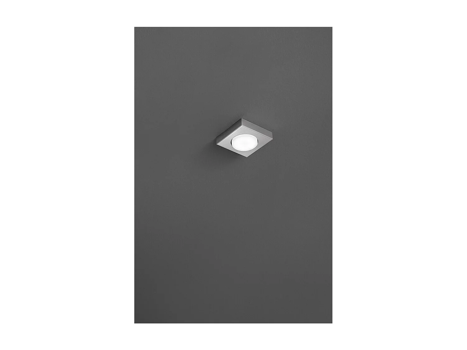 Bouton - Plafonnier LED GX53 max 15 W, carré 11,5x11,5 cm, métal peint, IP20 - Perenz - Aluminium