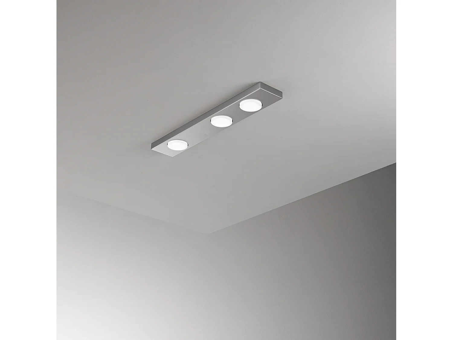 Knap - LED loftlampe 3xGX53 maks. 15W, Rektangulær 60x10 cm, Malet metal, IP20 - Perenz - Aluminium