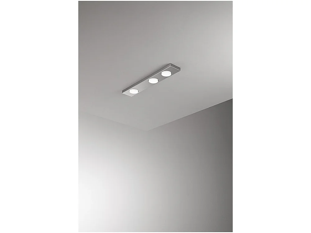 Knap - LED loftlampe 3xGX53 maks. 15W, Rektangulær 60x10 cm, Malet metal, IP20 - Perenz - Aluminium