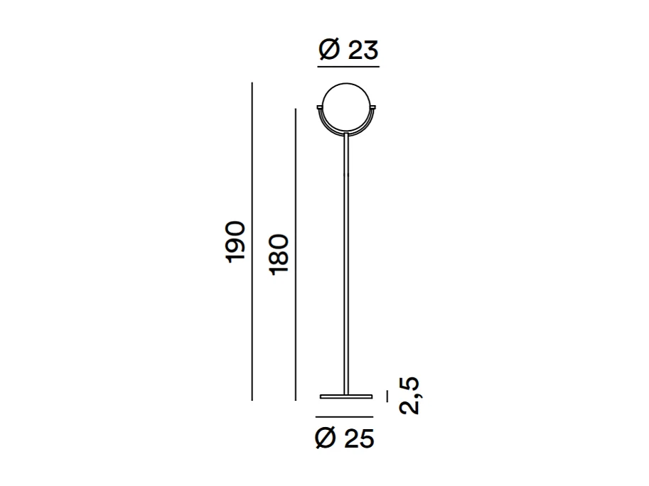 Plato - 30W ściemnialna lampa podłogowa LED, 3000K, 2968lm, wys. 190 cm, włącznik/wyłącznik nożny - Perenz - biała