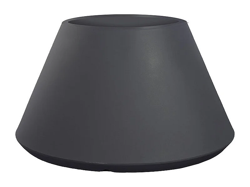 Pot de fleurs conique rond en résine anthracite Stromboli pour plantes d'intérieur et d'extérieur, 60x35 cm