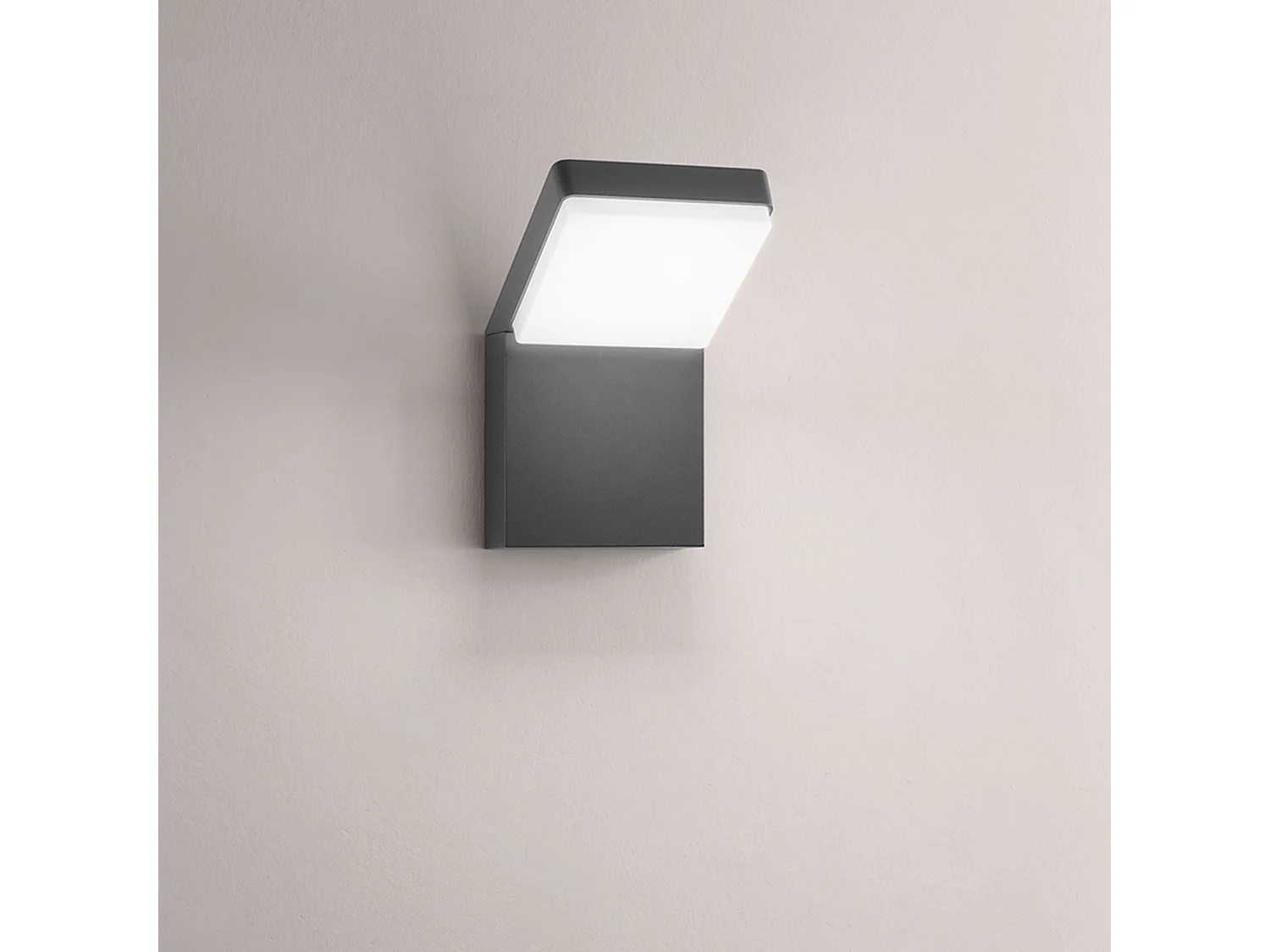 Piega - Luminária de parede LED 20W, CCT 3000K 4000K 6000K, 1600 lm, IP65, Antracite - Perenz