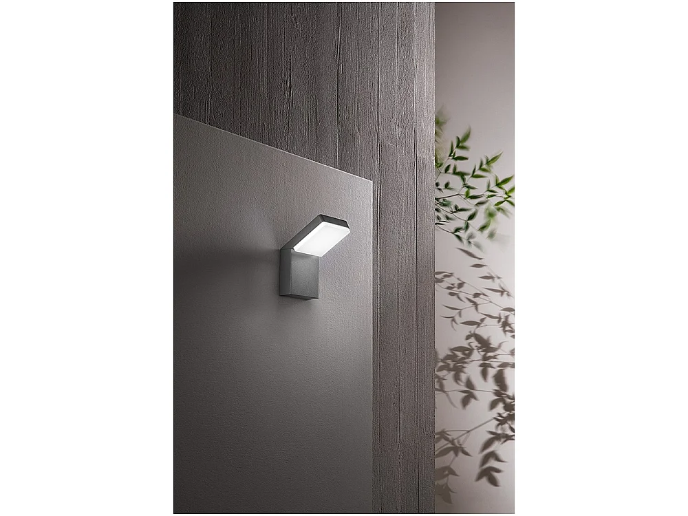 Piega - Luminária de parede LED 20W, CCT 3000K 4000K 6000K, 1600 lm, IP65, Antracite - Perenz