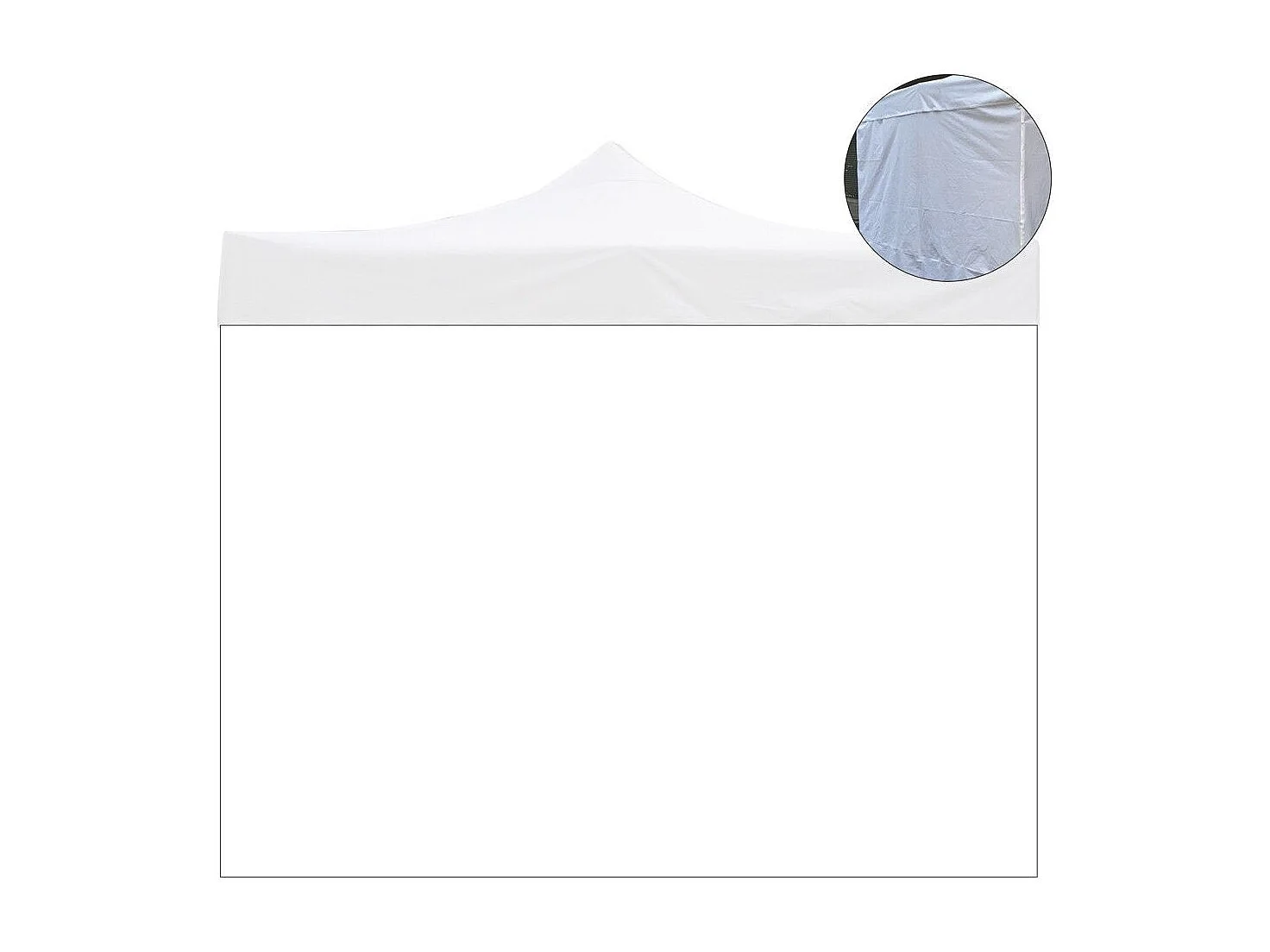 Telo laterale 6x2mt bianco impermeabile per gazebo richiudibile 3x6mt