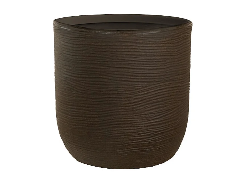 Vase cylindrique en résine Raffaello Marrone 35x34cm pour plantes d'intérieur et d'extérieur