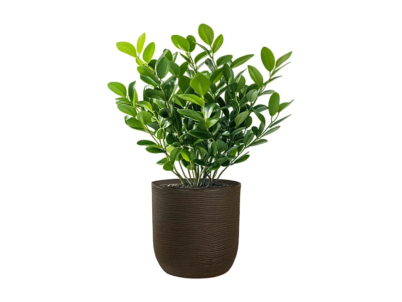 Vase cylindrique en résine Raffaello Marrone 35x34cm pour plantes d'intérieur et d'extérieur