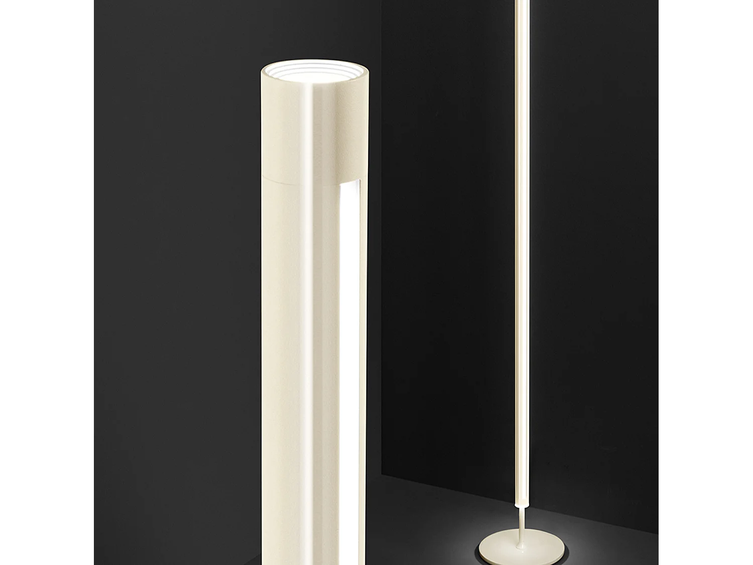Ray - 25W dæmpbar LED-gulvlampe, 3000K, 2000lm, H160cm, fodkontakt - Perenz - Hvid