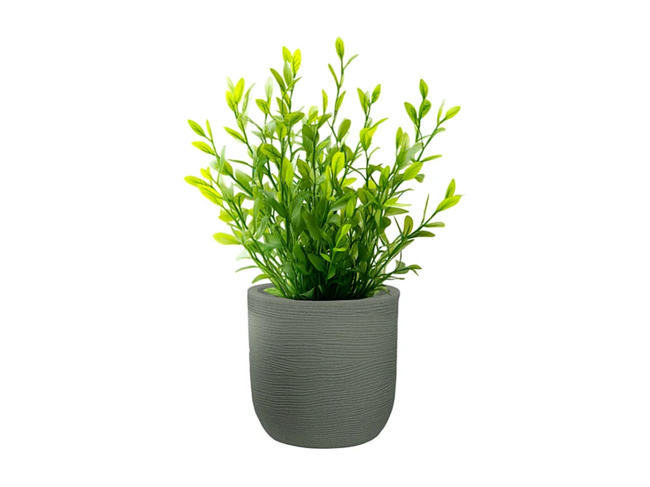 Vase cylindrique en résine Raffaello Verde 35x34cm pour plantes d'intérieur et d'extérieur