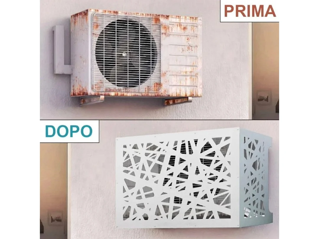 ARTIST M Witte aluminium airconditionerhoes L86 x D44 x H68 cm