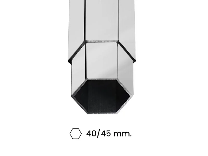 Professionel foldbar aluminiumspavillon med sekskantet struktur, Market-Pro 3X3, hvid, vandtæt