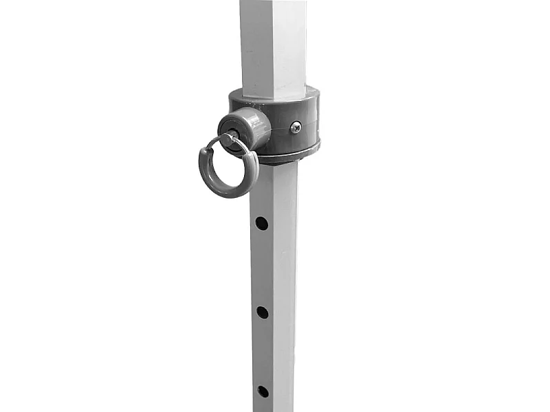 Professionel foldbar aluminiumspavillon med sekskantet struktur, Market-Pro 3X3, hvid, vandtæt